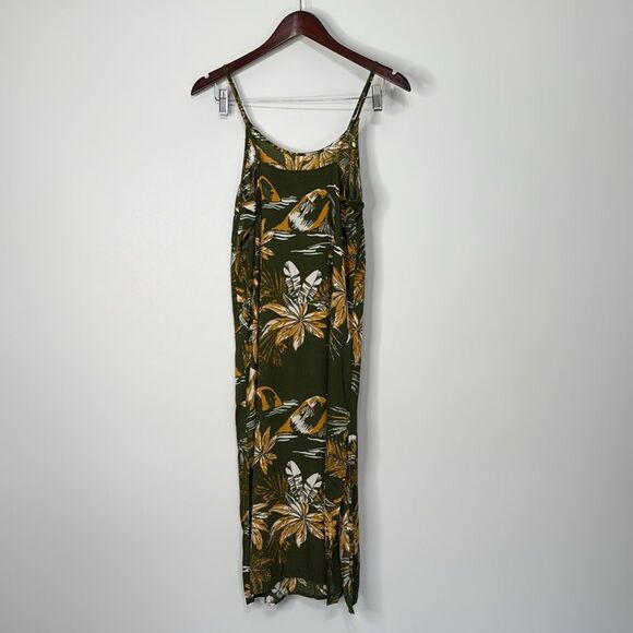 H&M Green and Yellow Tropical Print Dress Size 6 - Picture 4 of 7
